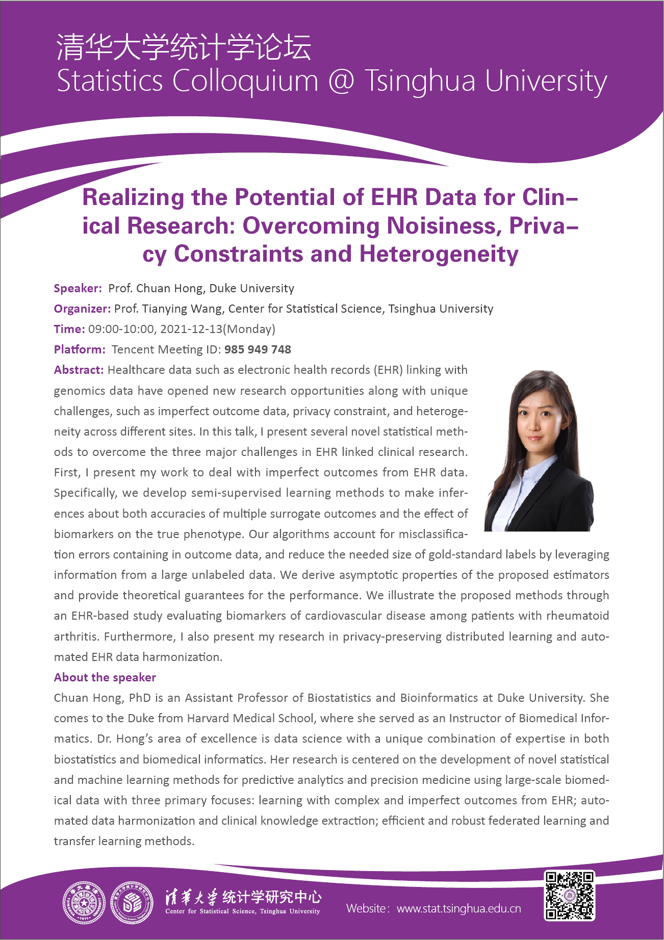 Realizing the Potential of EHR Data for Clinical Research: Overcoming Noisiness, Privacy Constraints and Heterogeneity