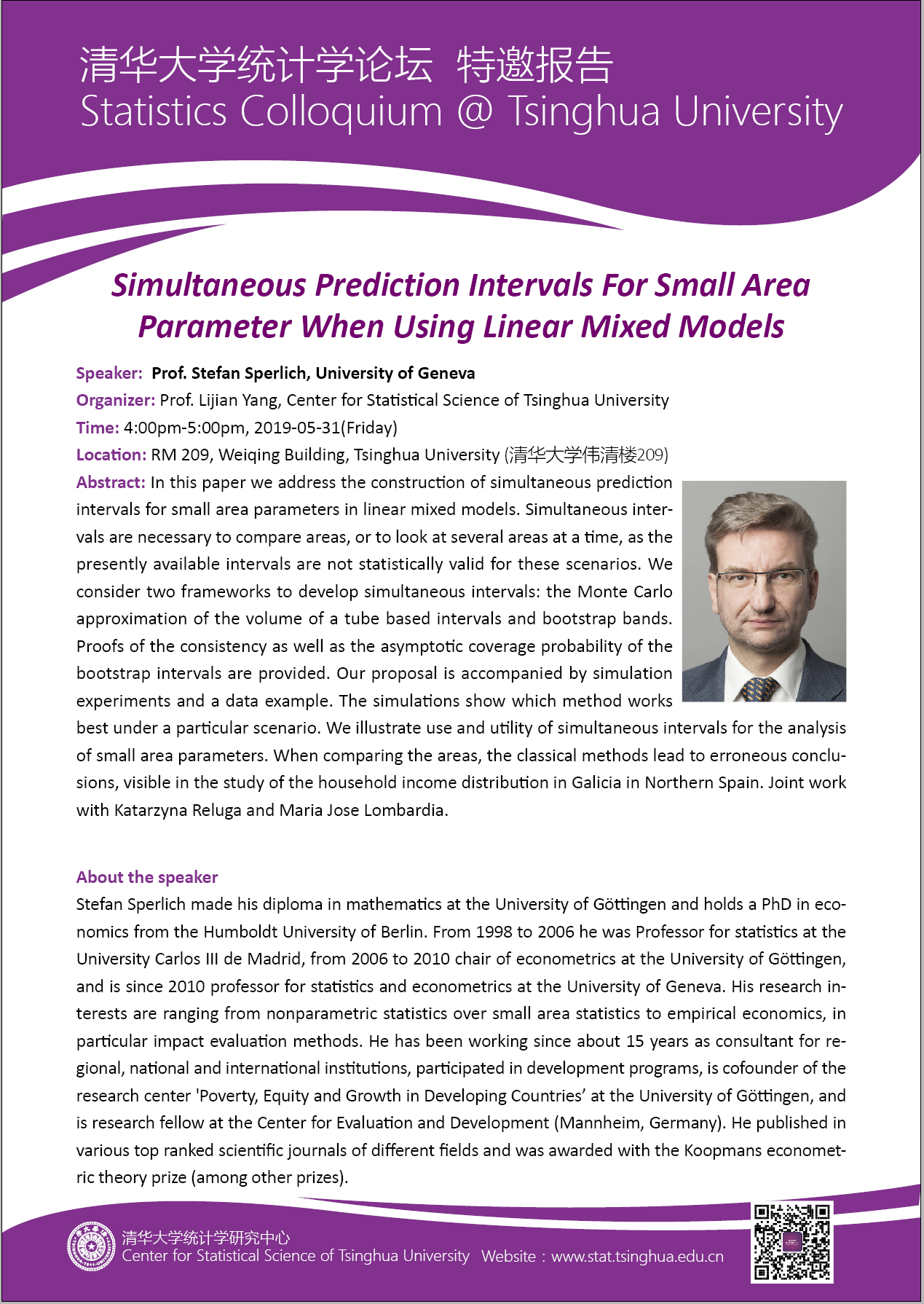 【统计学论坛】Simultaneous Prediction Intervals for Small Area Parameter When Using Linear Mixed Models